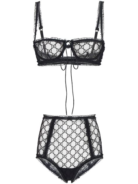 gucci printed lace top|gucci lace underwear.